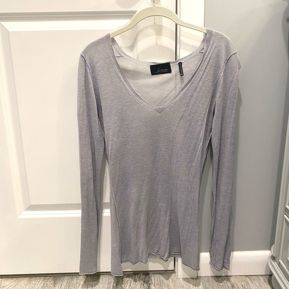 LINE - Blue/Grey V-neck Sweater